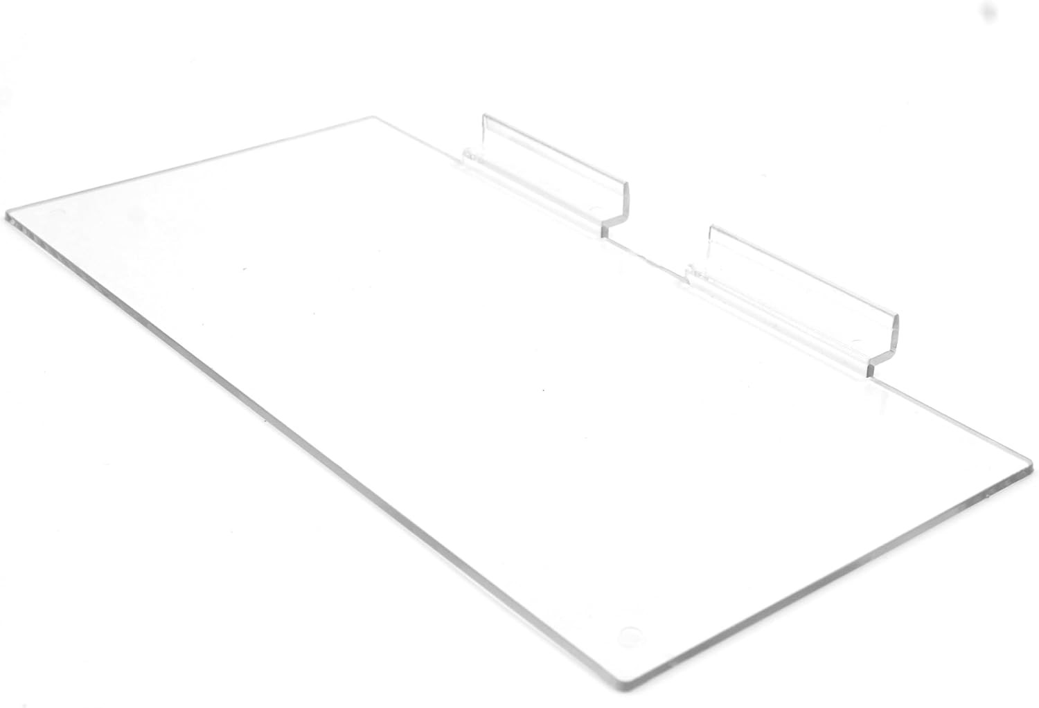 Clear Plastic Shelves Slatwall 12”L x 6”W Set of 2