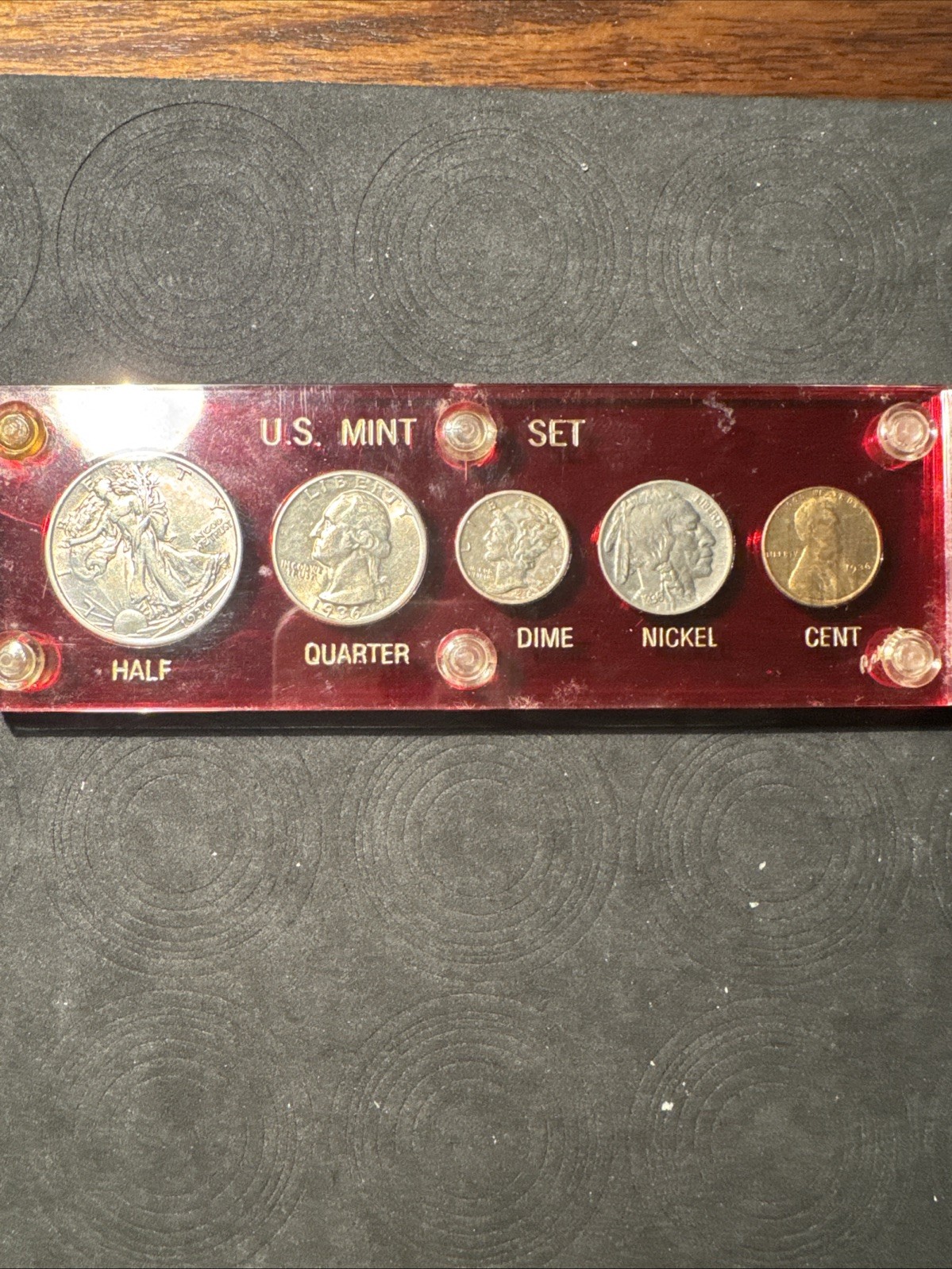 1936 P Silver US Mint Set Gem BU Coins In Red Capital Holder LUSTER GALORE