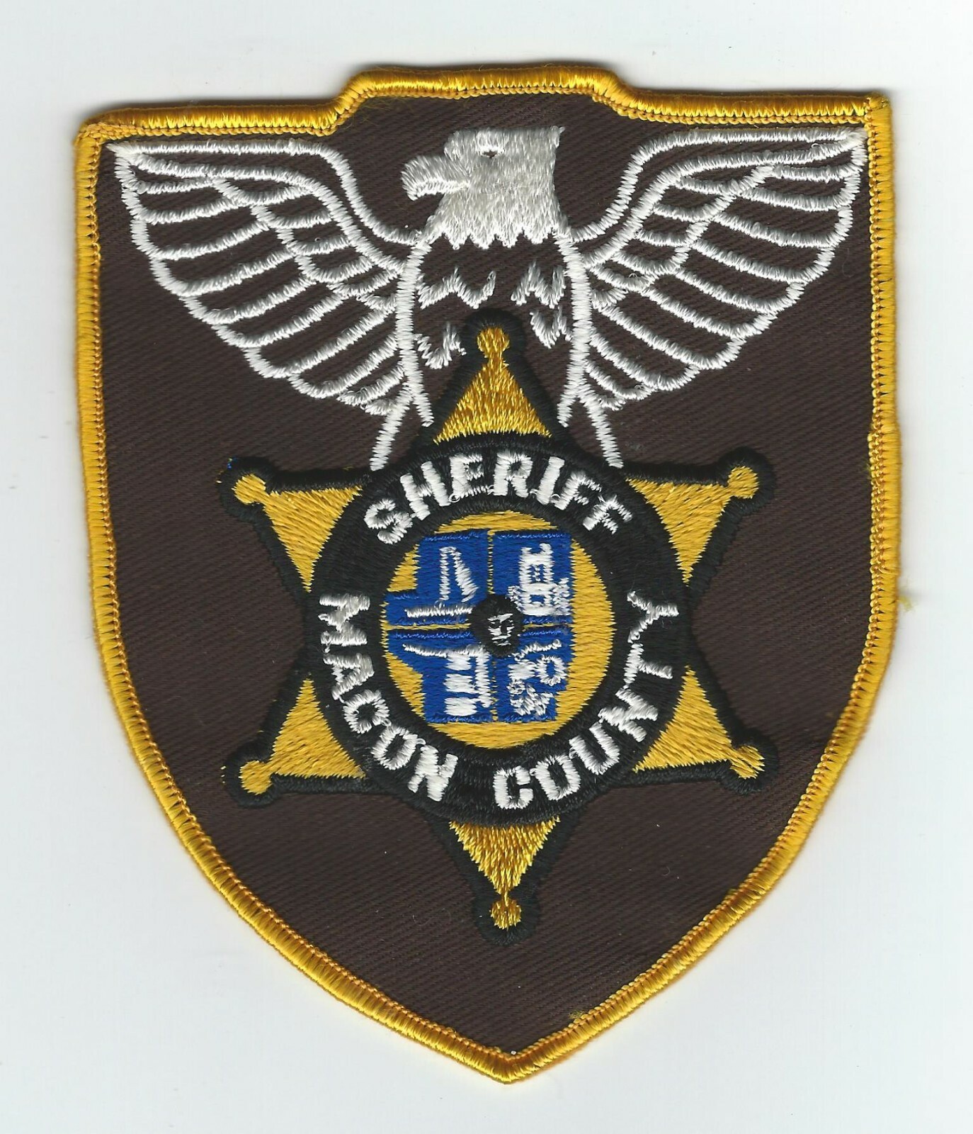 VINTAGE MACON COUNTY, ILLINOIS  SHERIFF (CHEESE CLOTH BACK) patch
