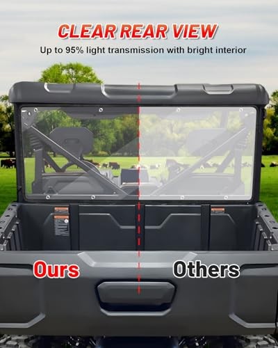 Uforce U10 Pro Rear Windshield Compatible With CFMOTO UFORCE U10 Pro/Pro XL