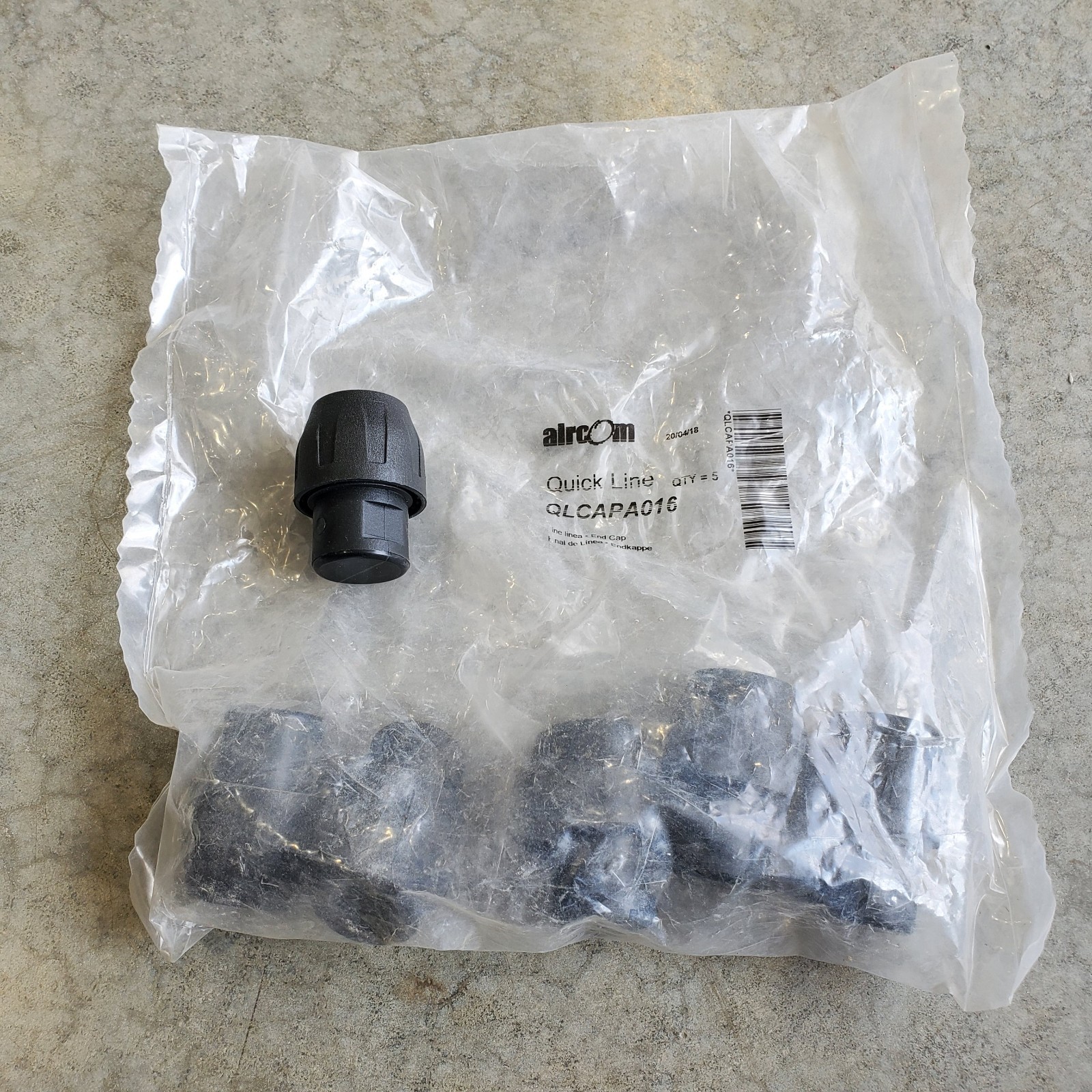 Aircom Quick Line QLCAPA016 End Cap PA 16MM Lot of 6