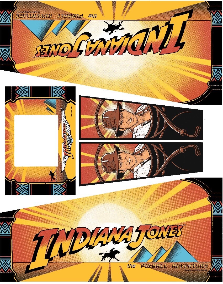 Indian Jones  Pinball Decals