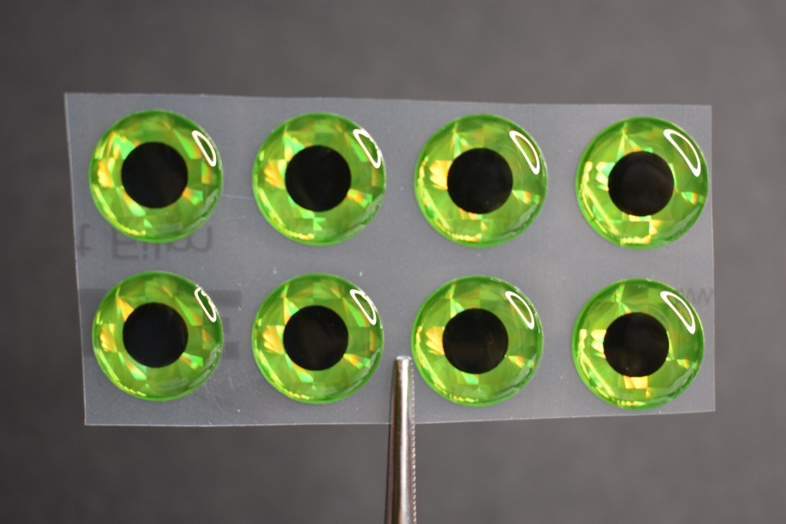 24  CHARTREUSE  3D Soft Molded 5/16"  8mm  Eyes Fly Tying Lures
