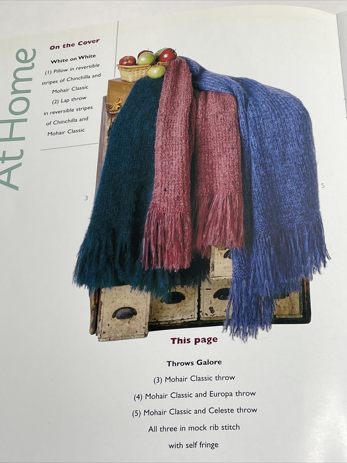 Berroco At Home Blanket Pillow Throw Knitting Pattern