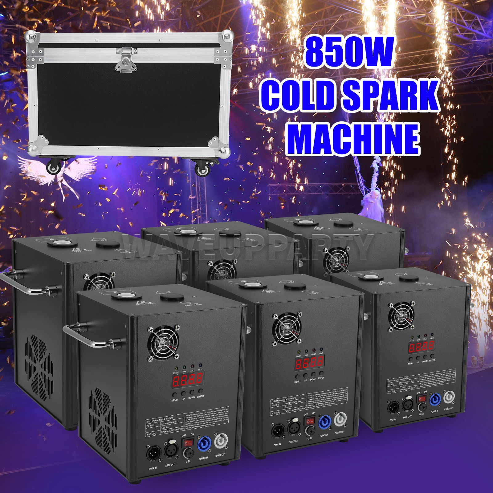 PAIDUN 850W Cold Spark Firework Machine Sparkler Effect DJ Club Event Wedding