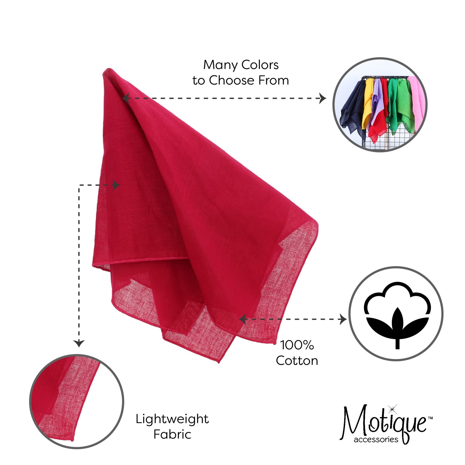 Solid Color Bandana Red