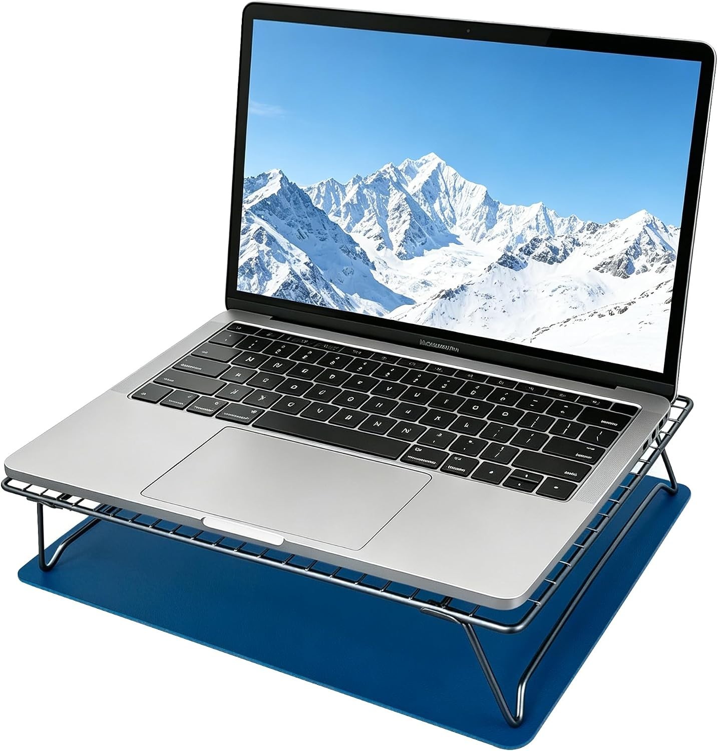 Adjustable Laptop Stand for Desk with Mouse Pad, Ergonomic Metal Foldable Lap...