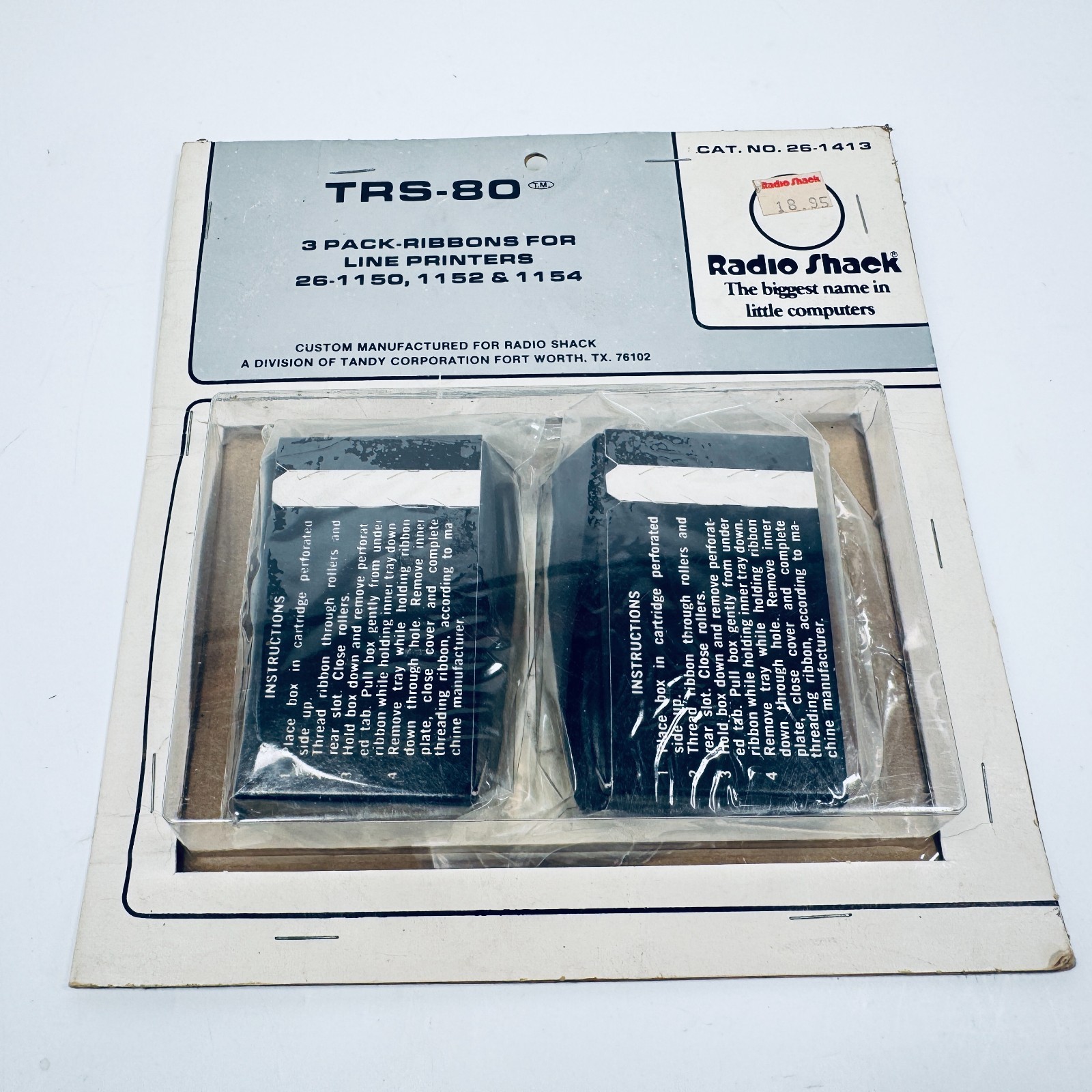 2-Pack - Vintage Radio Shack TRS-80 Line Printer Ribbons 26-1413