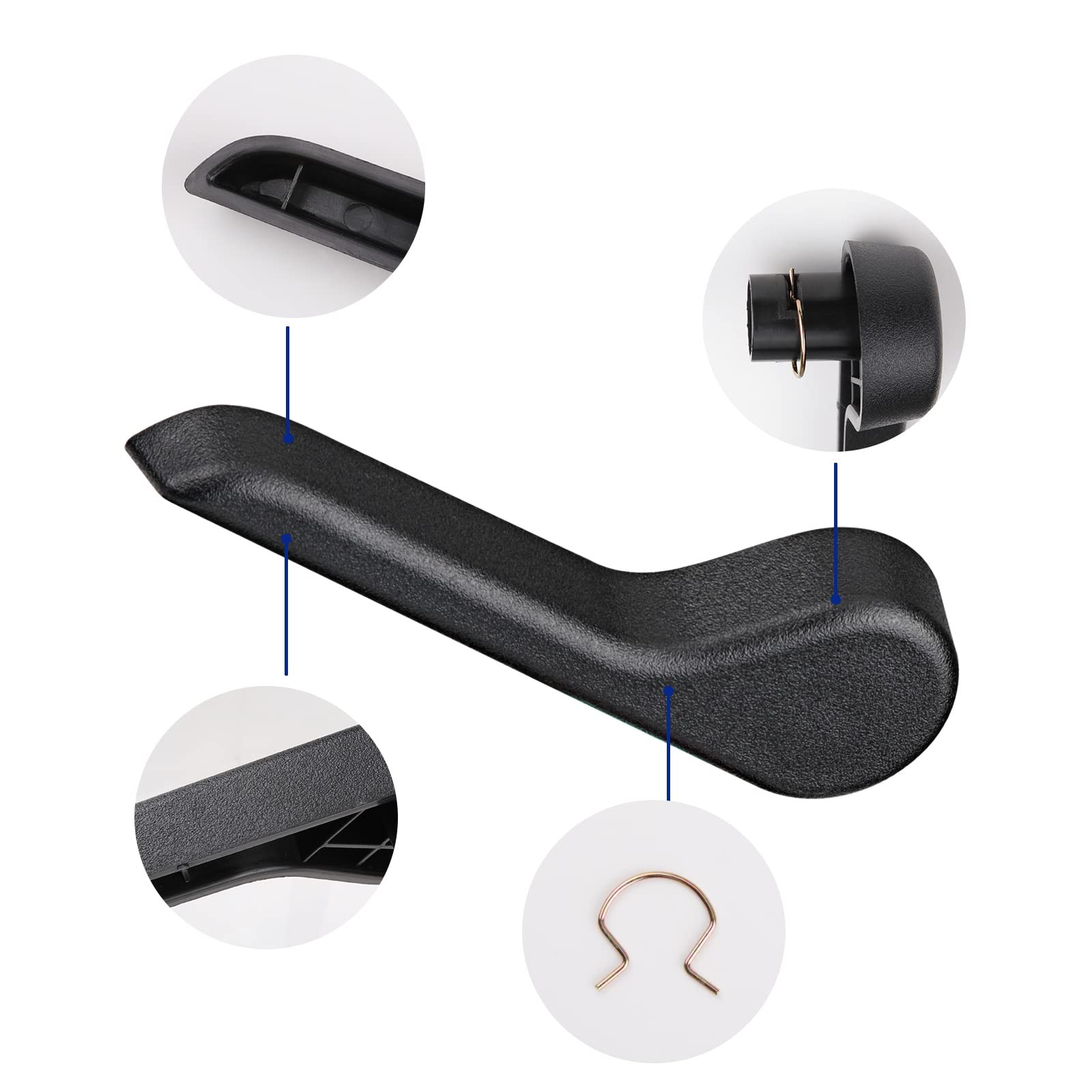 Lcyolada Seat Recliner Handle Lever Front Left+Right Side for 2007-2013 Black