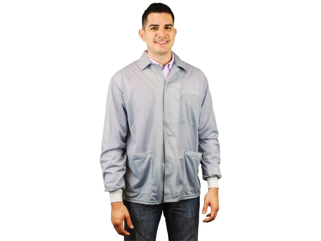 Desco 73781 - Statshield smock - jacket style with knitted cuffs / grey /