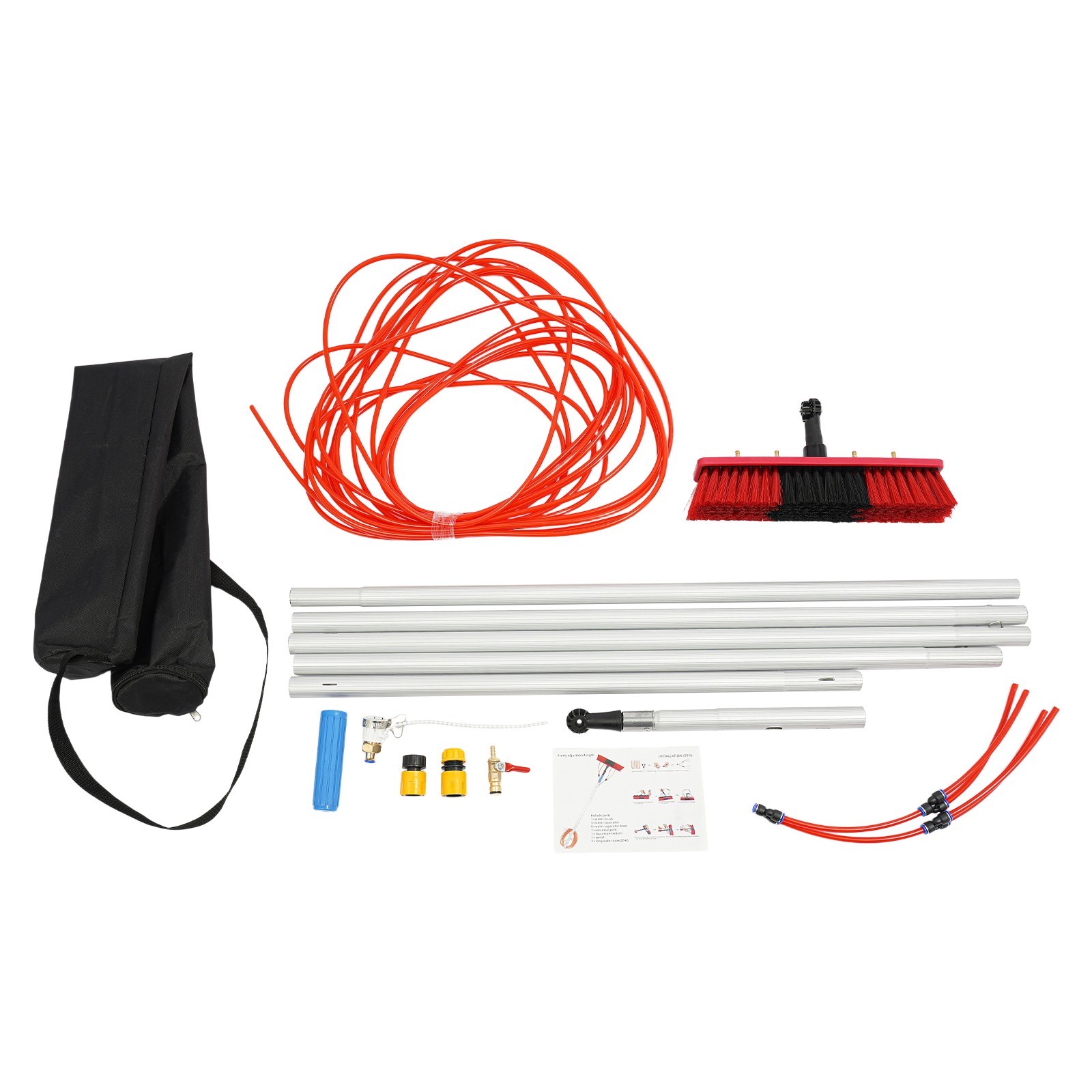Solar Panel Cleaning Brush Outdoor Window Adjustable Pole Cleaning Kit Modern