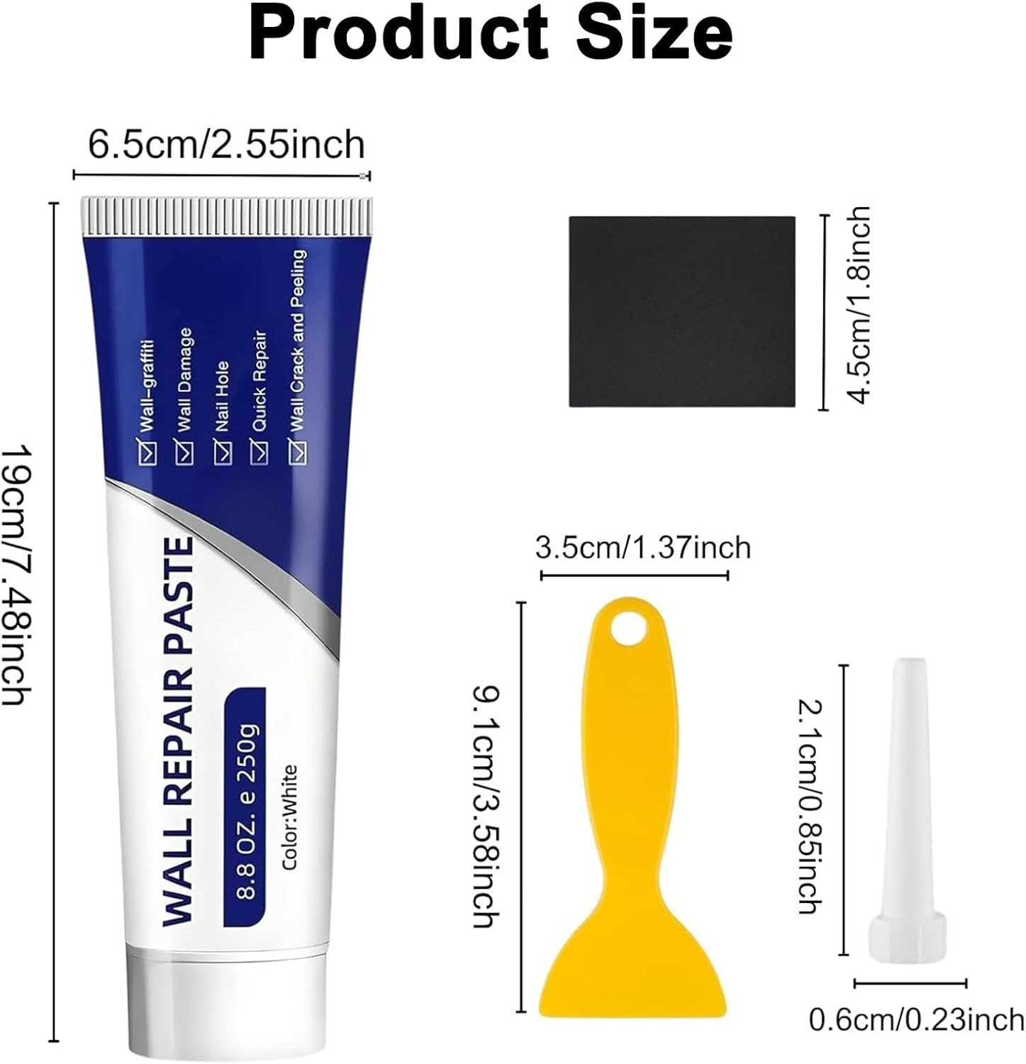 2-Piece Quick-Drying Drywall Repair Kit: Efficient Solution for Holes & Cracks