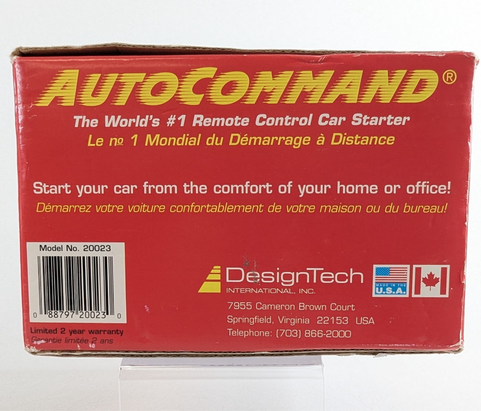 Auto Command Remote Car Starter by DesignTech 20023 - Vintage New in Box