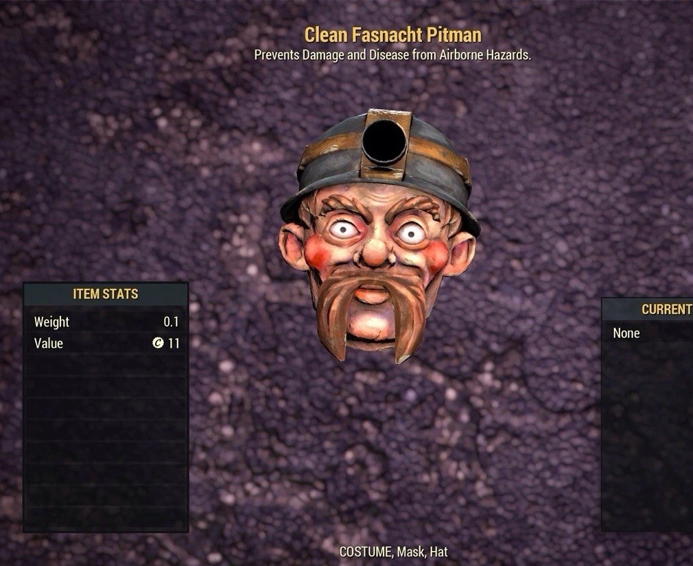 (Xbox/PC) NEW Clean Fasnacht Pitman Mask