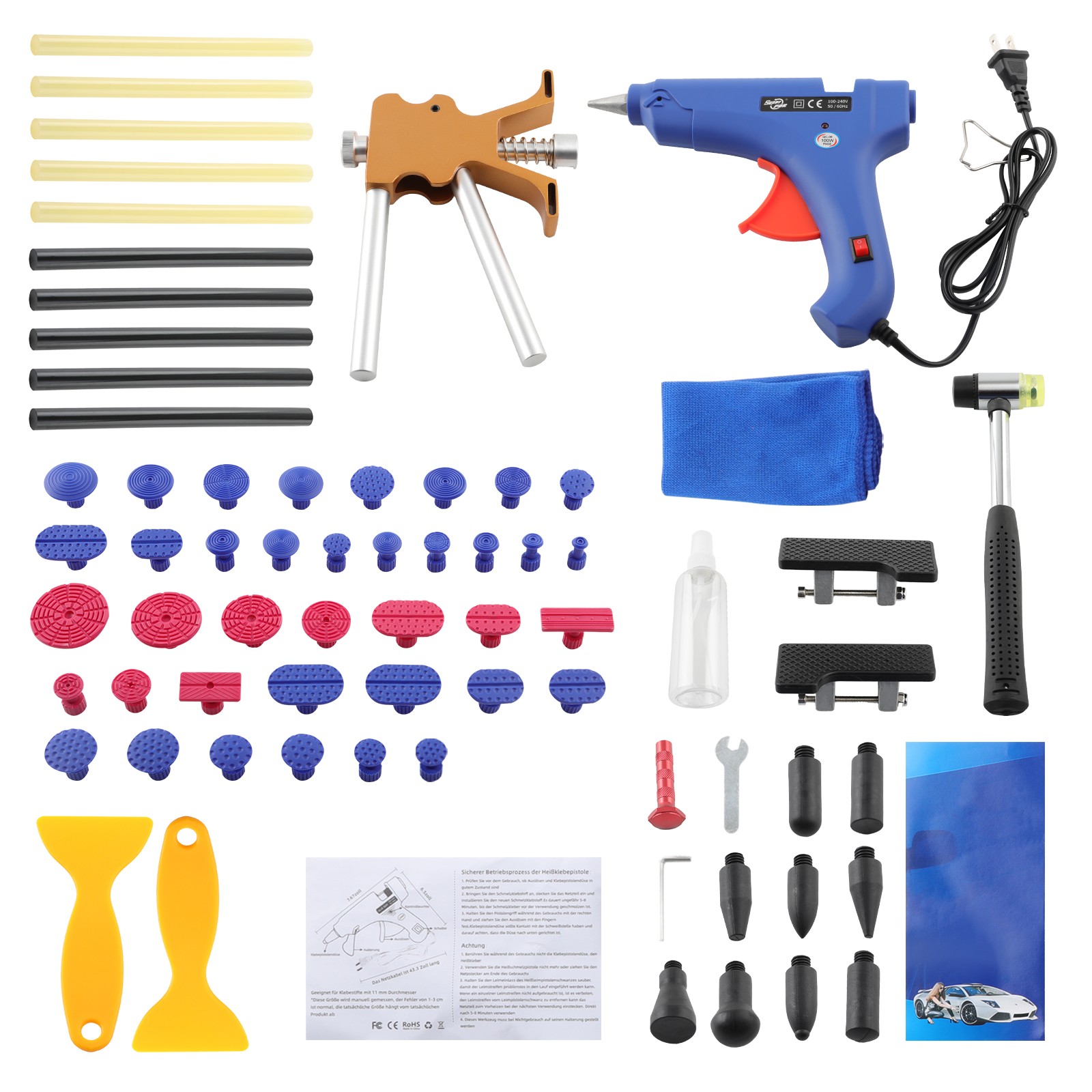 Auto Body Dent Removal with Hammer Bridge Puller For universal Automobile Body