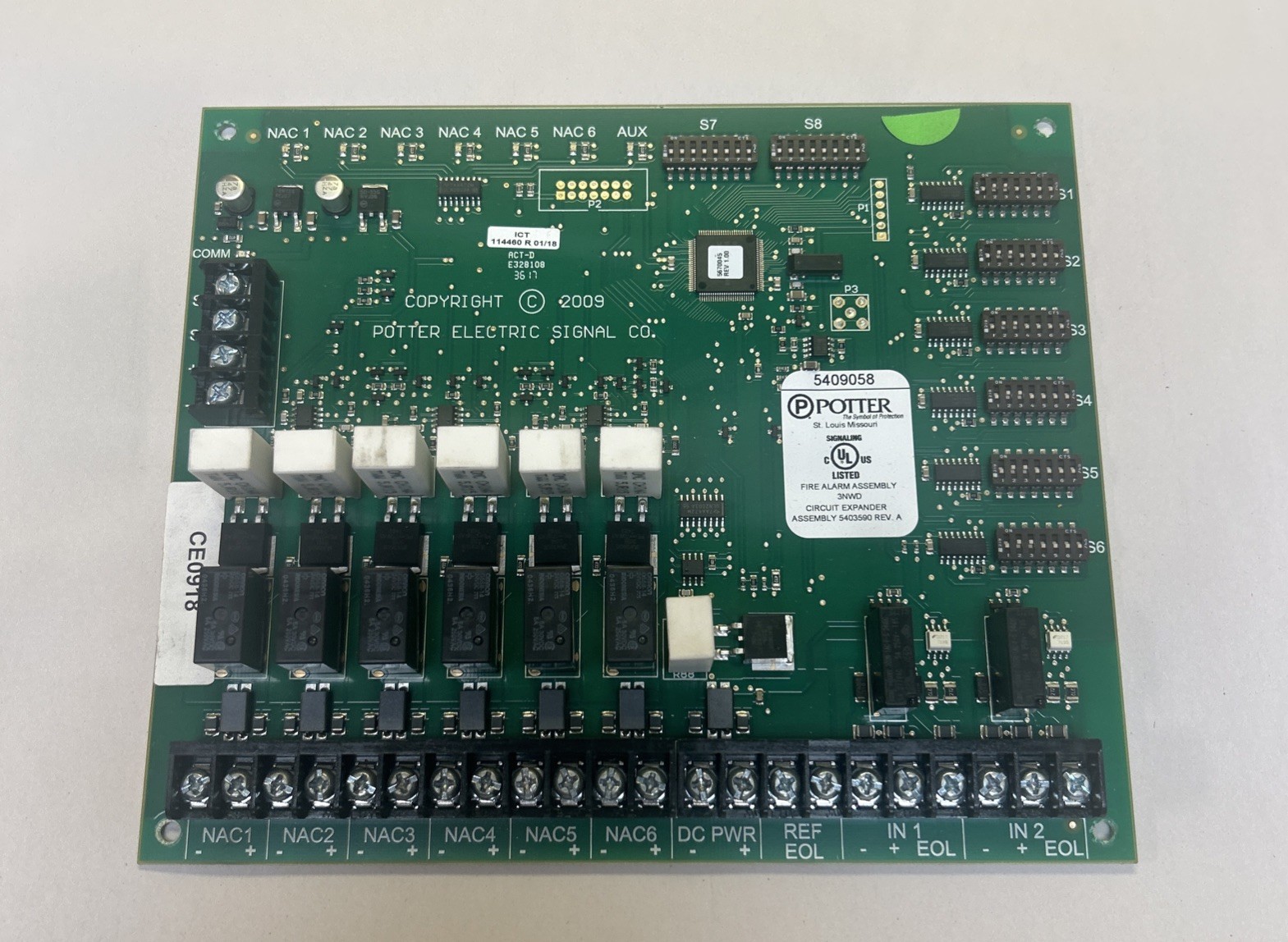 POTTER,5409058,FIRE ALARM ASSEMBLY CIRCUIT BOARD