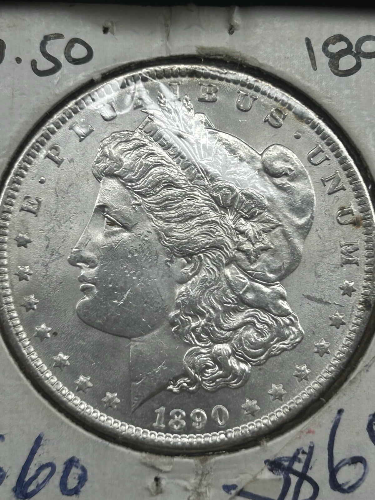 1890 morgan silver dollar