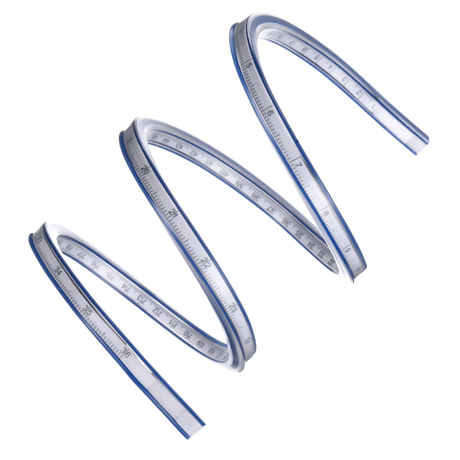 Flexible Ruler 36 Inch 90cm Curve Ruler for Engineering Drawing Blue