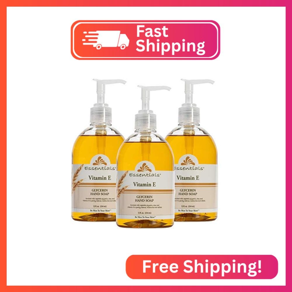 Clearly Natural Essentials Glycerin Liquid Hand Soap, Vitamin E, 12-Fluid Ounce,