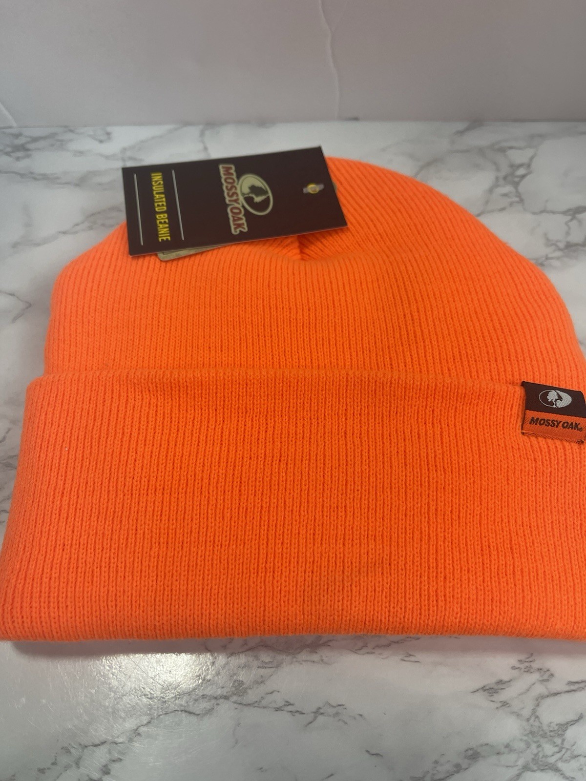 NWT Mossy Oak Unisex Adult Blaze Orange Insulated Beanie BRAND NEW