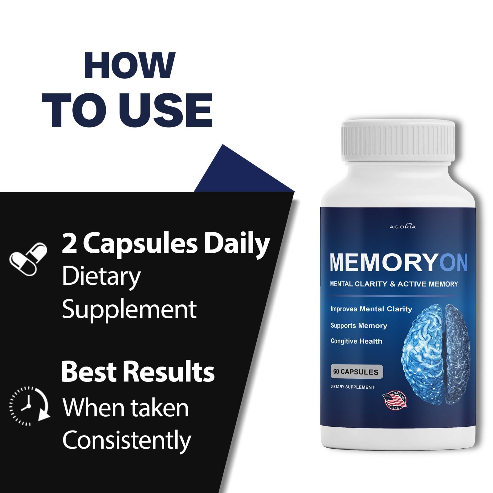 (6 Pack)MemoryOn Advanced Mind Memory & Cognitive Support Pills Genuine MemoryOn
