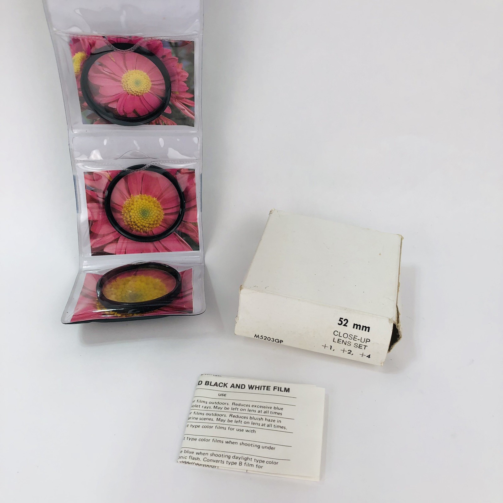 VTG Rolev M.G. 49mm Close-up Camera Lens Filter (+4, +2, +1) 3-pc Set NEW NOS
