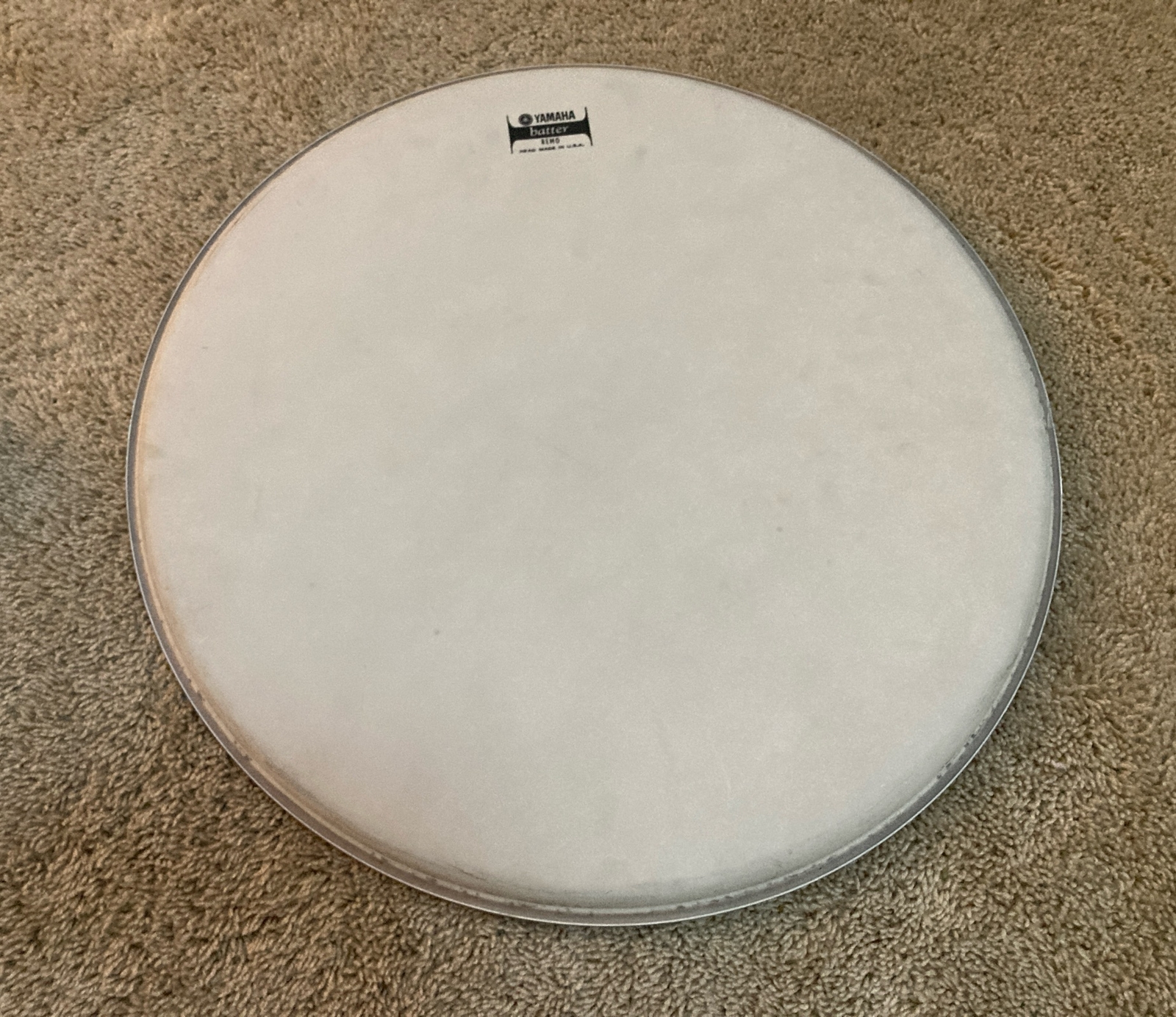 Vintage YAMAHA 18” Floor Tom REMO Drum Head Coated Factory Stock Logo Batter