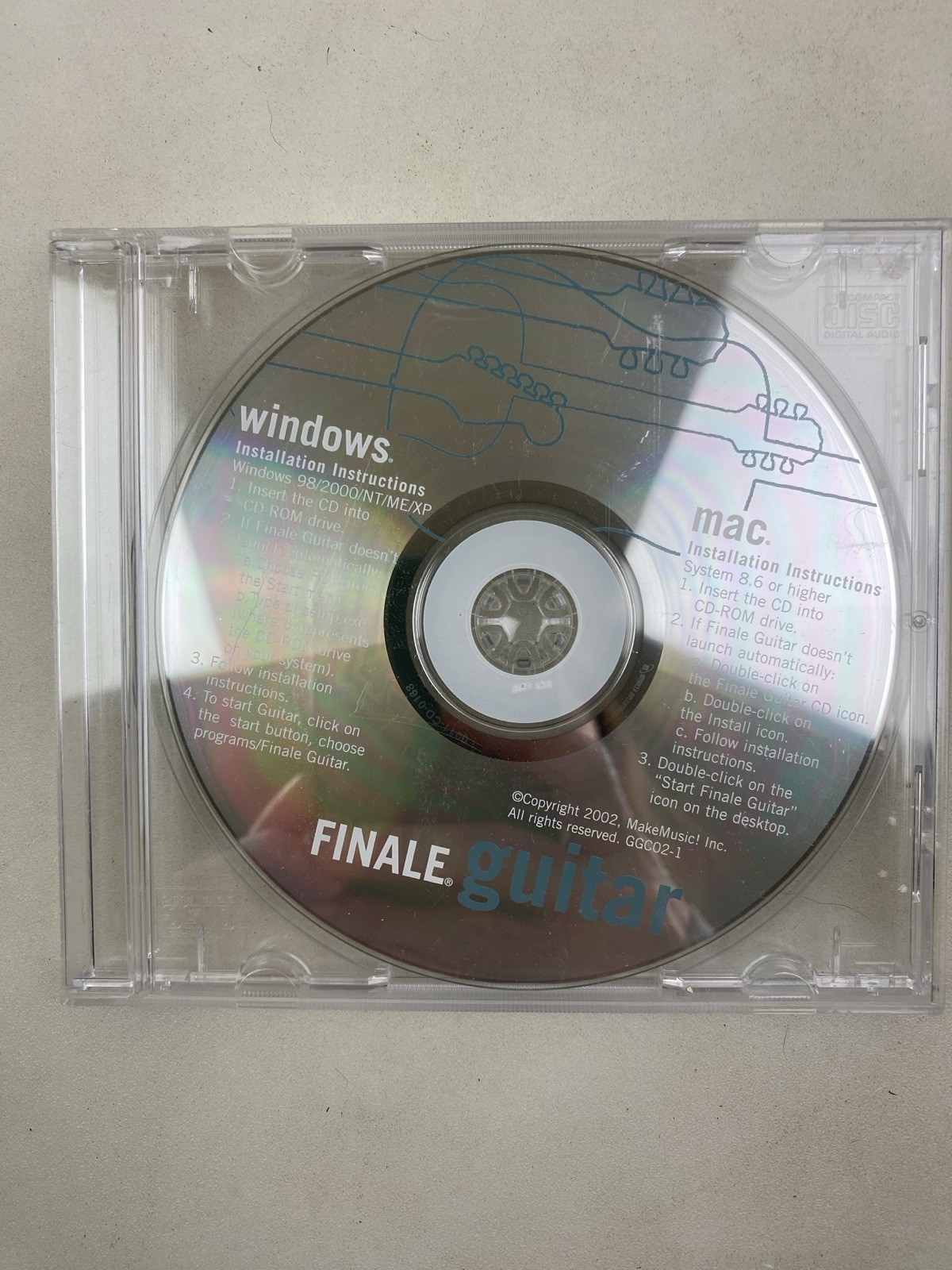 Make music Finale Guitar Notation Software CD-ROM Win/Mac TAB Comp Program
