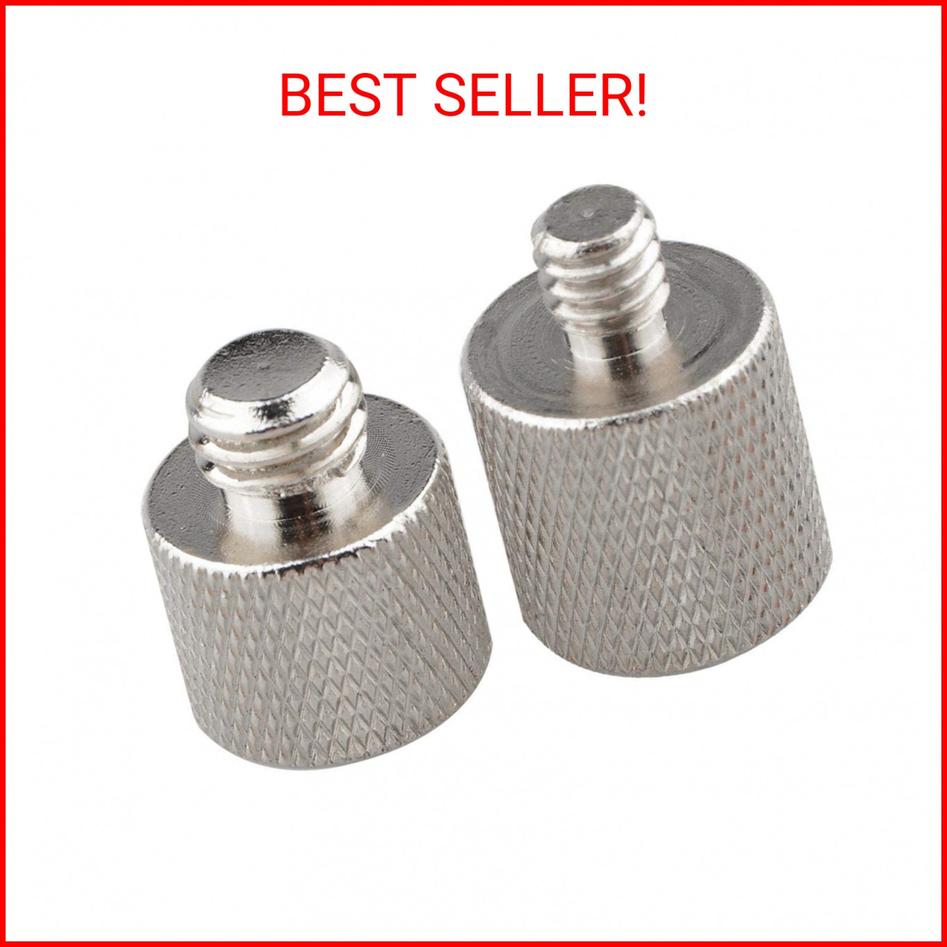 CAMVATE 1/4" Female to 3/8" Male & 3/8"-16 Female to 1/4"-20 Male Screw Adapter