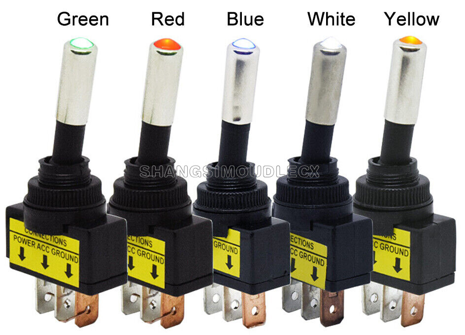 4PCS 12V 20A Car Auto LED Light Toggle Rocker Switch 3Pin SPST ON/OFF NEW