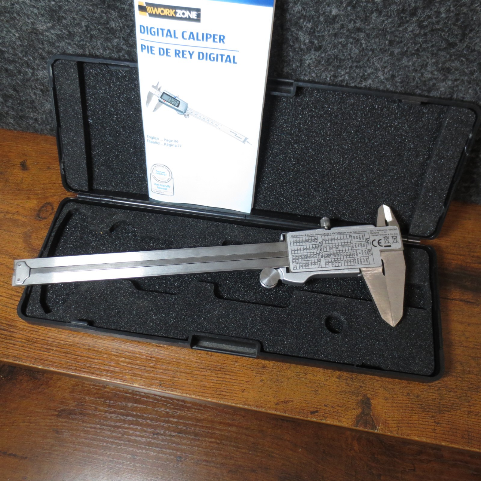 Workzone Digital Caliper Gauge 6" 150MM Stainless Quality Control Hand Tools