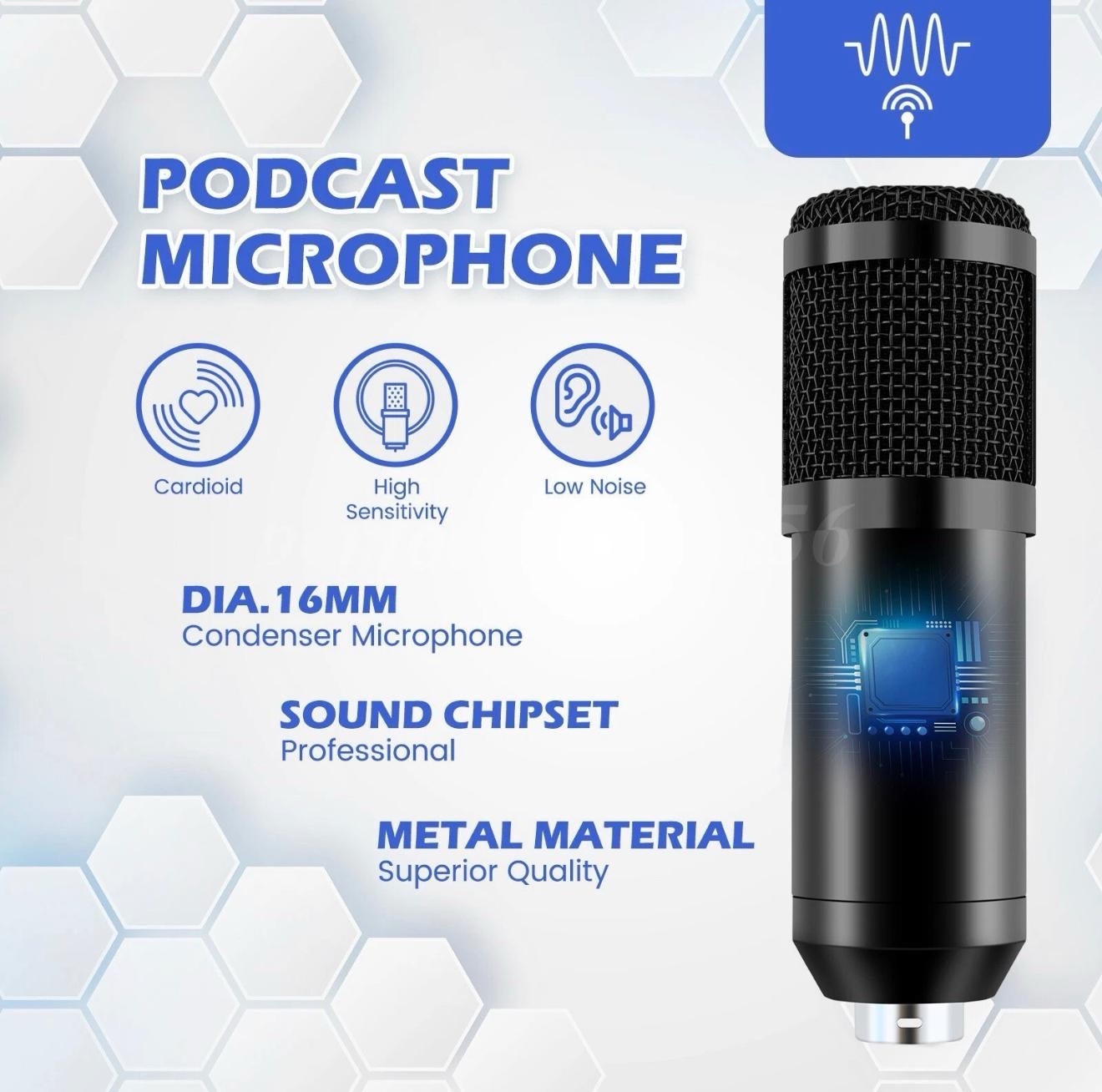 MICYUSING BM-800 Audio Interface & Condenser Microphone Set, Cardioid, DSP Chip