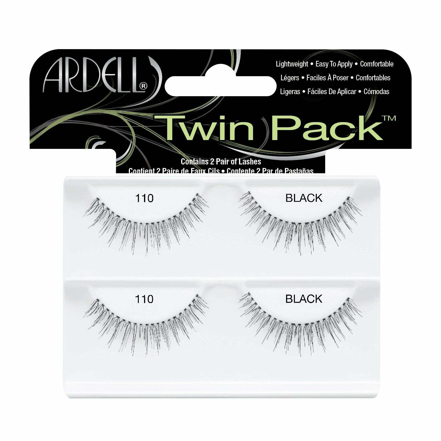Ardell Natural Eyelash Twin Pack, 110 Black