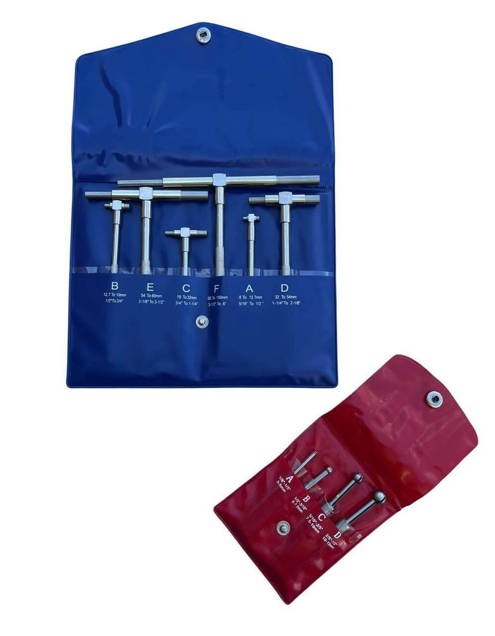 Telescopic gauges & Hole gauge Combo 8-150mm 6pc & 3-12mm 4pc brass Inserts