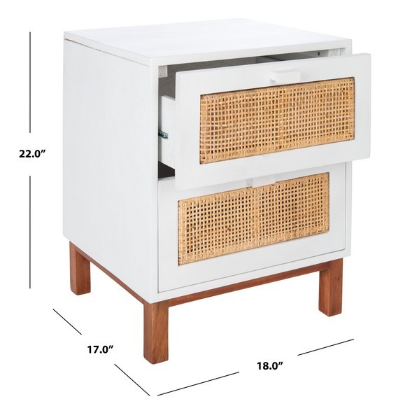 Safavieh ERICA 2 DRAWER NIGHTSTAND, Reduced Price 2172764339 NST4006B