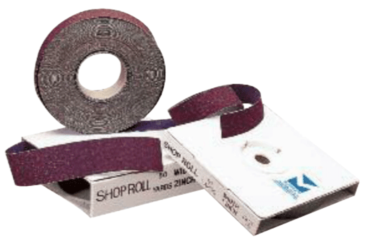 Mercer 382120 Shop Rolls - Aluminum Oxide Cloth 2" X 50 YD 1 Box 120 Grit