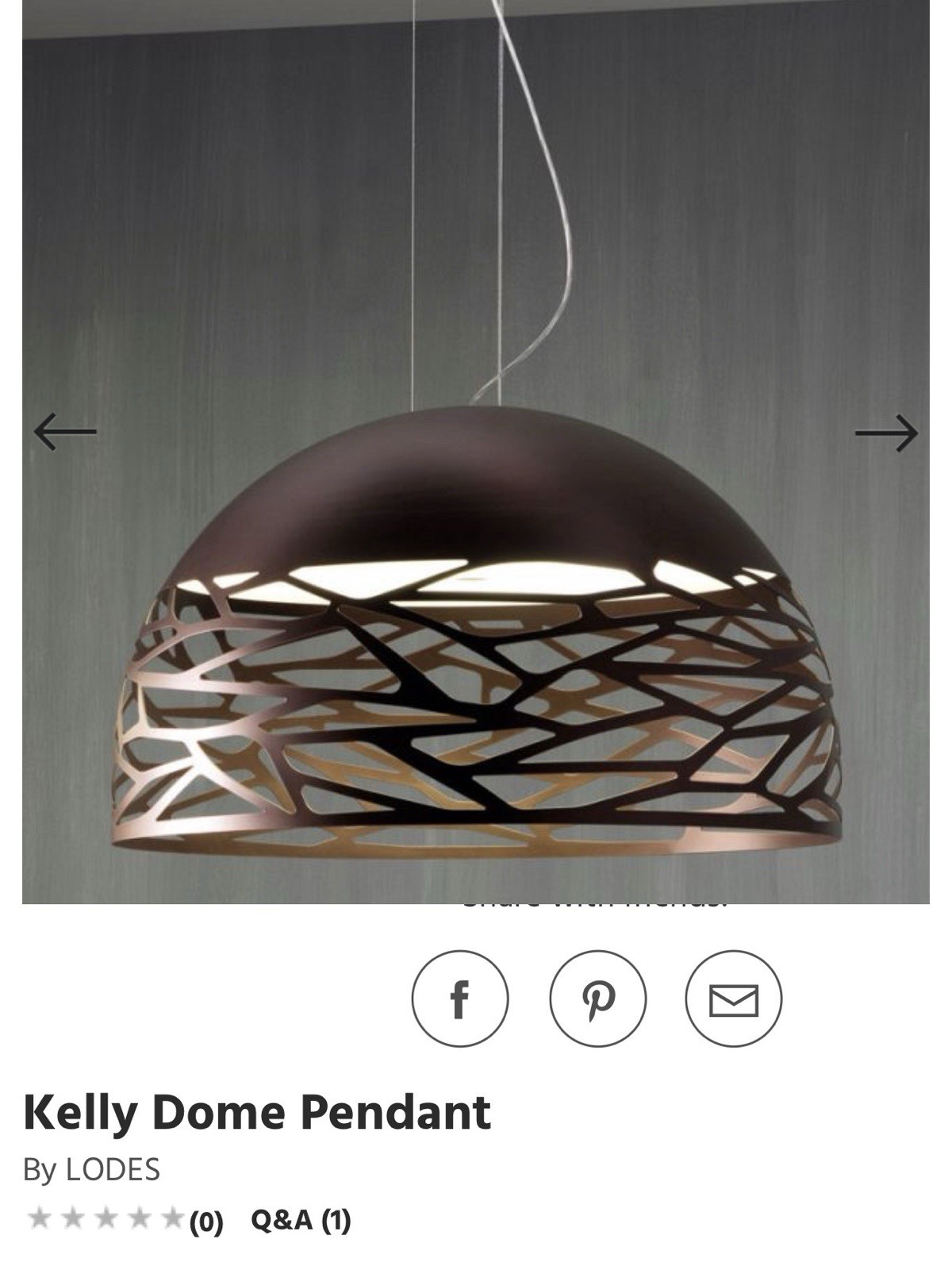 Kelly Dome Pendant