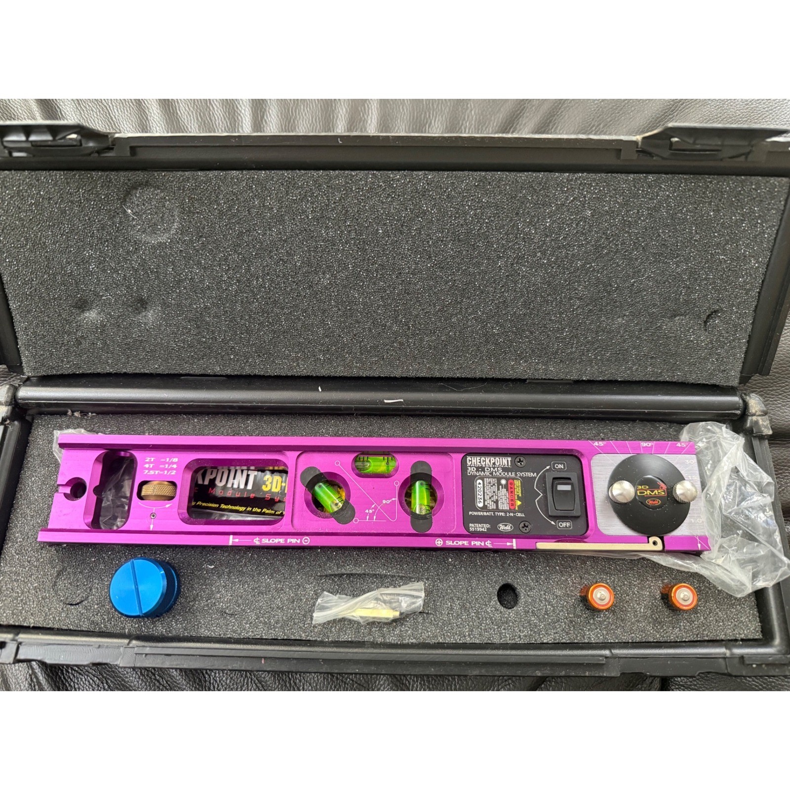 Checkpoint 3D-DMS Dynamic Module System Laser Level Purple Anodized Aluminum USA