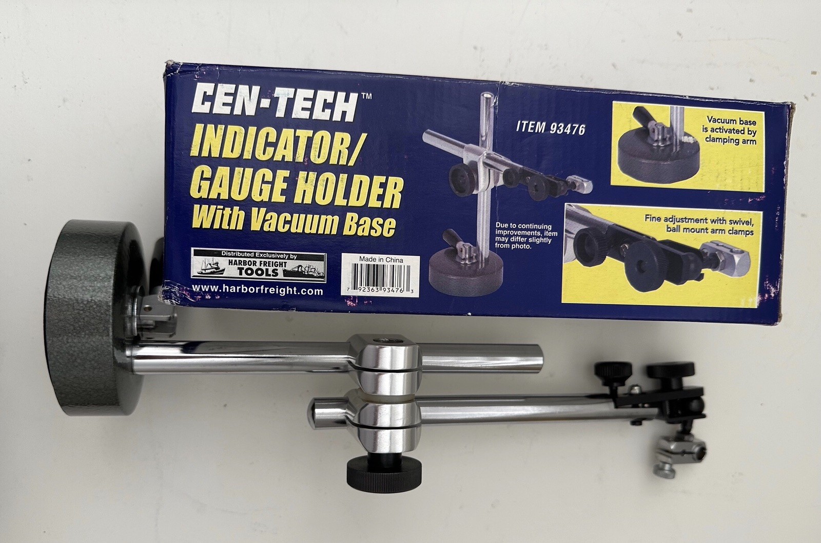 Cen-tech Vacuum Base Indicator / Gauge Holder Multi-positional