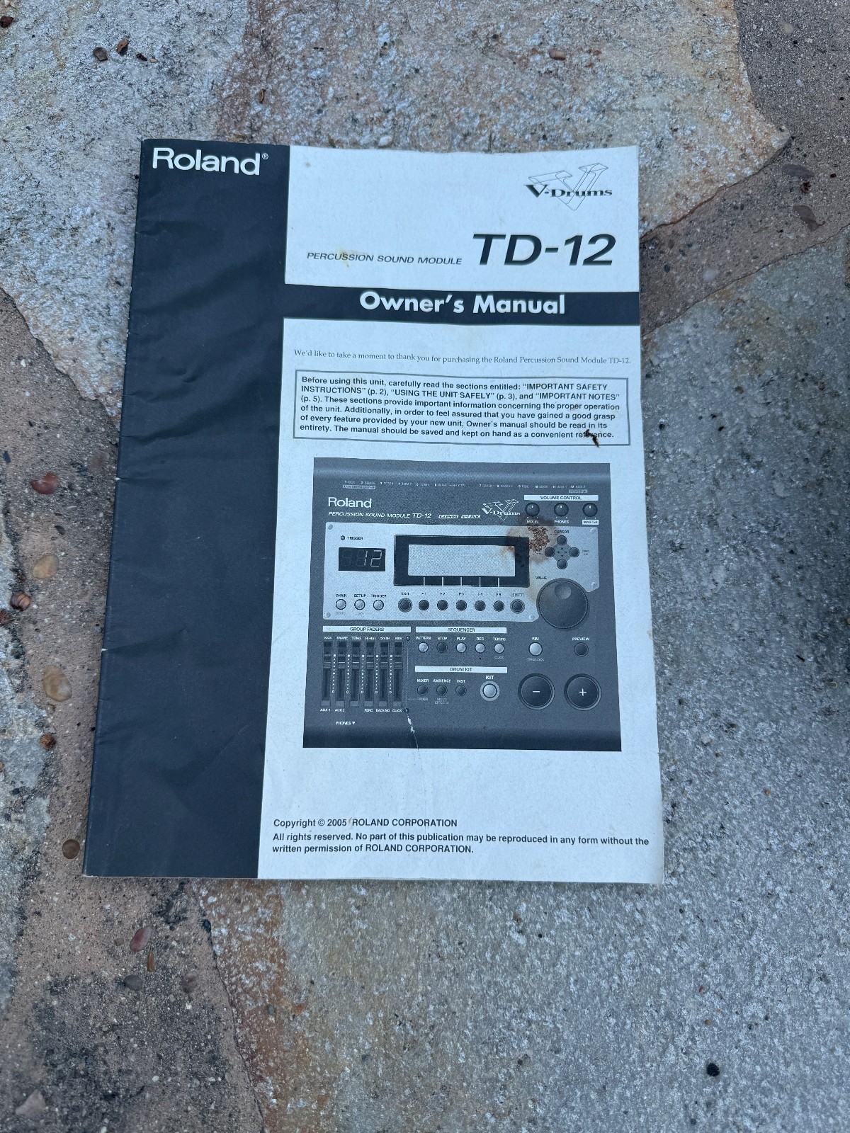 Roland Td-12 V Drum Module Brain