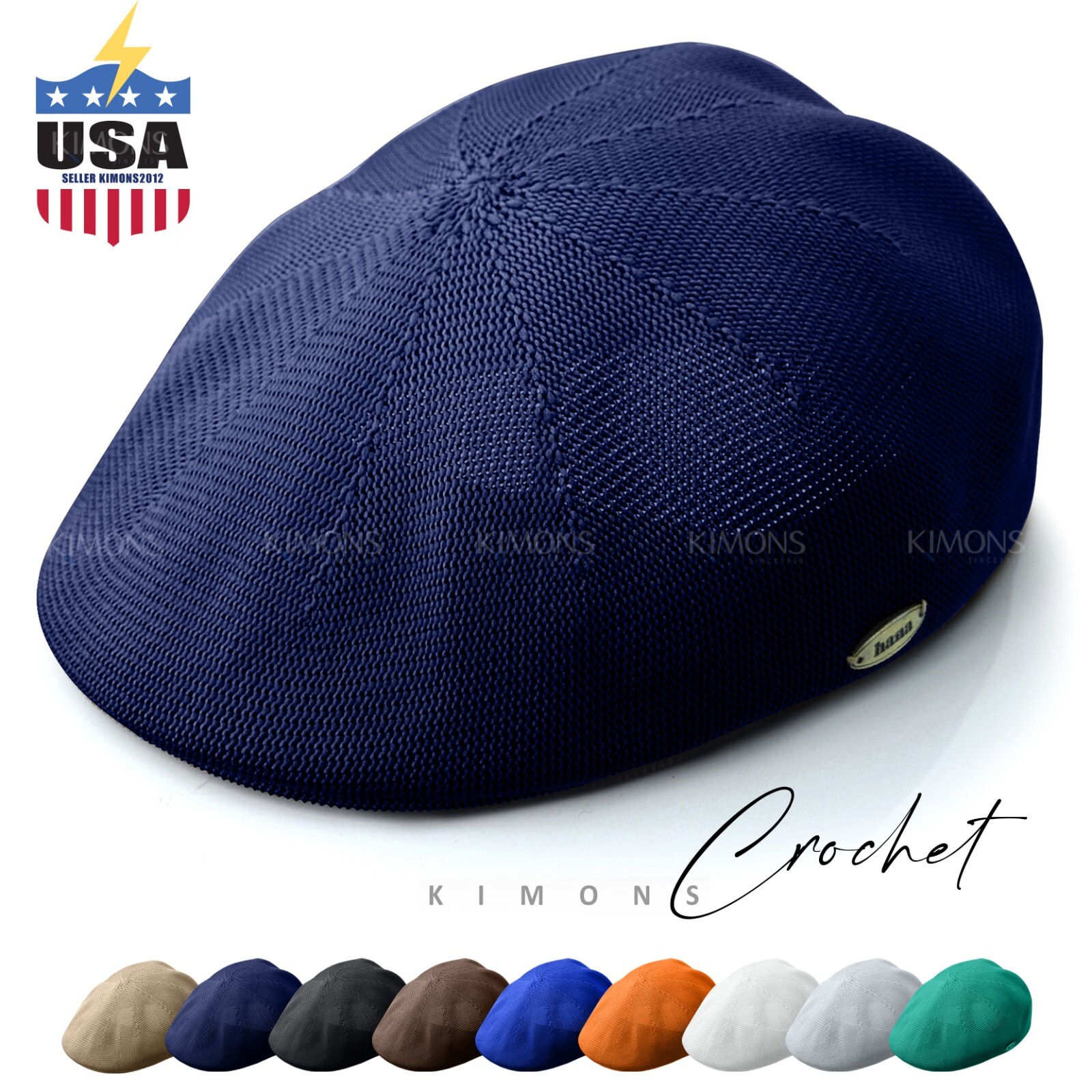 Cool Mesh Classic Plain Newsboy Gatsby Cap Ivy Hat Golf Driving Ventair Crochet