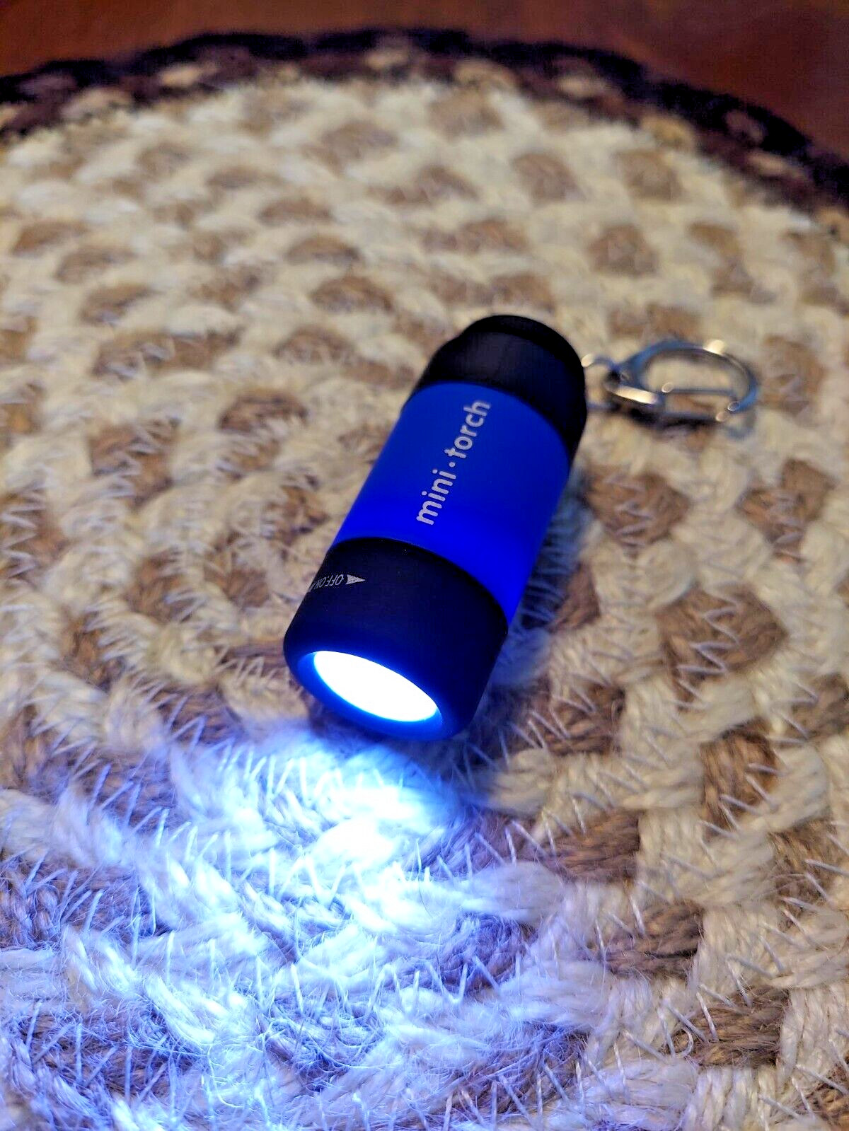(2) Waterproof Mini USB Rechargeable LED  Flashlight Pocket Keychain (Ran.Color)