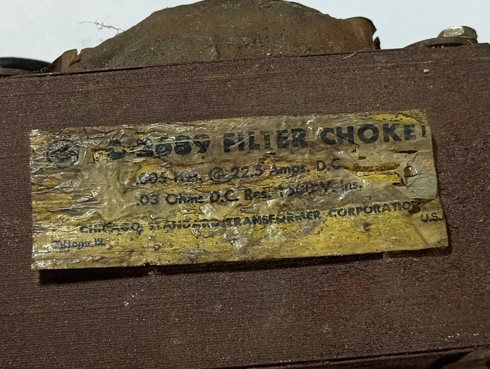 C-2689 Filter Choke Chicago USA Tested Working Packed Up Ready to  Ship