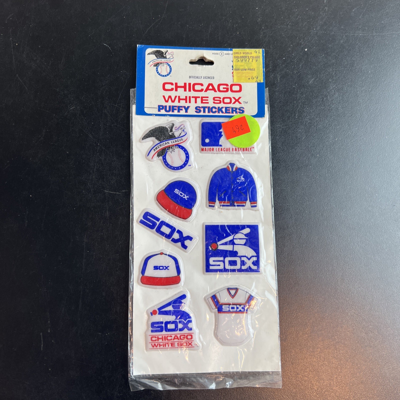 Vintage 1983 Chicago White Sox Puffy MLB Baseball Imperial Stickers Rare! SEALED