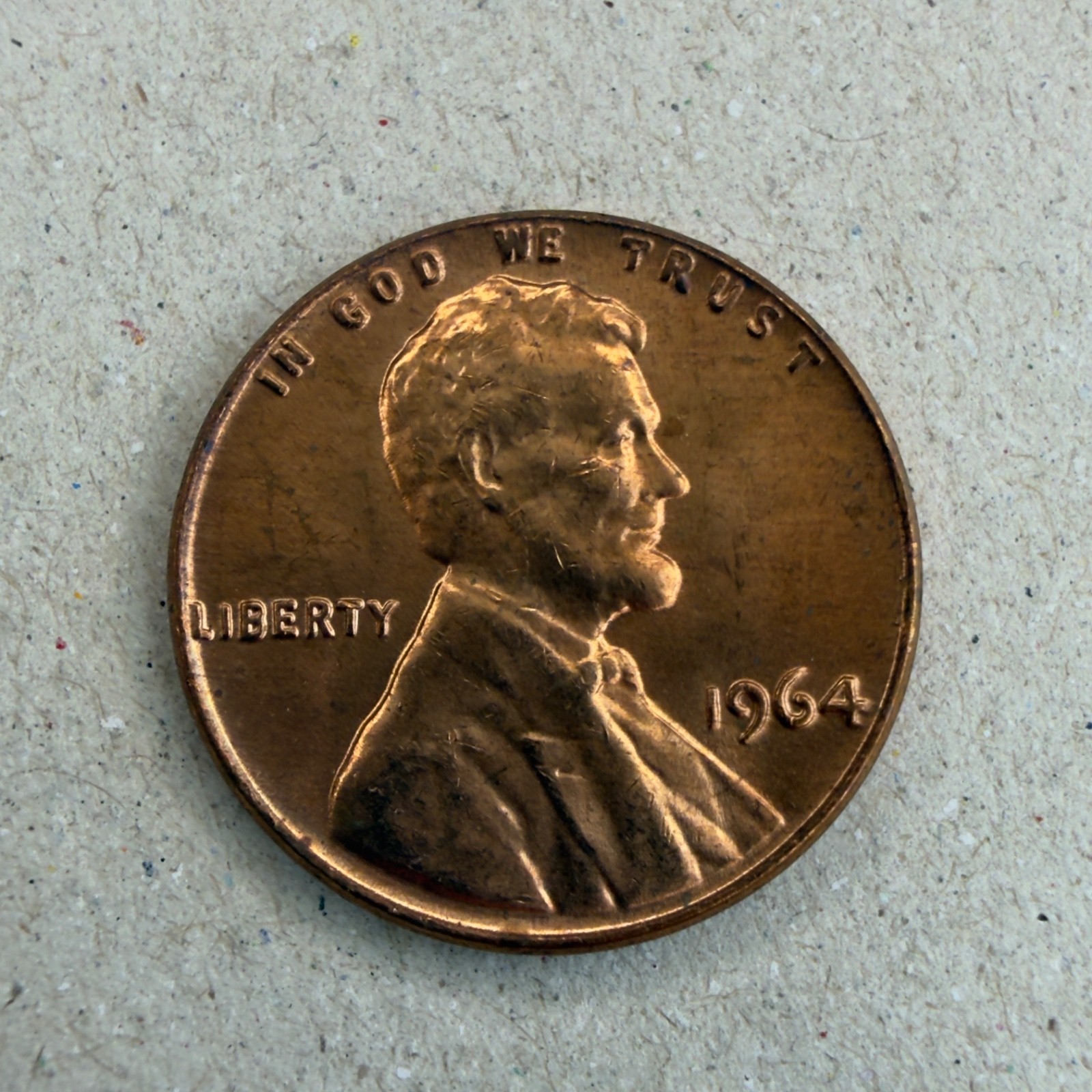 1964 Lincoln Cent RD RED Memorial Penny BU Brilliant Uncirculated Mint