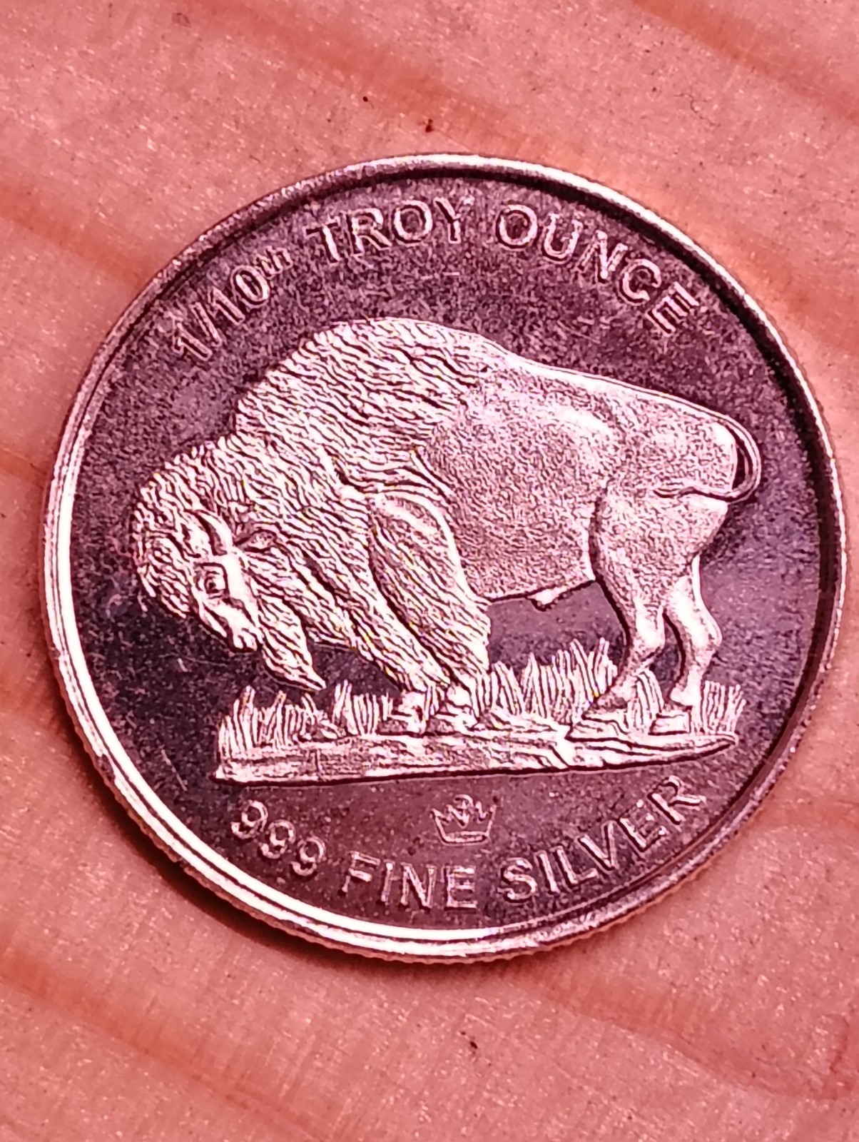 1/10 oz silver Buffalo round Free Shipping