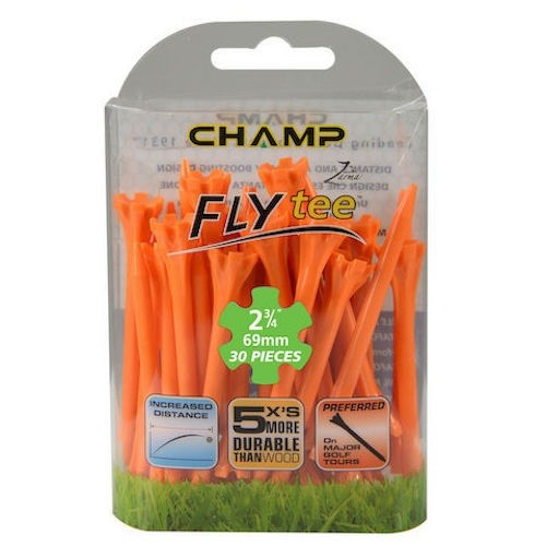 Champ Golf Fly Tee - 30 Count - Orange - 2-3/4"