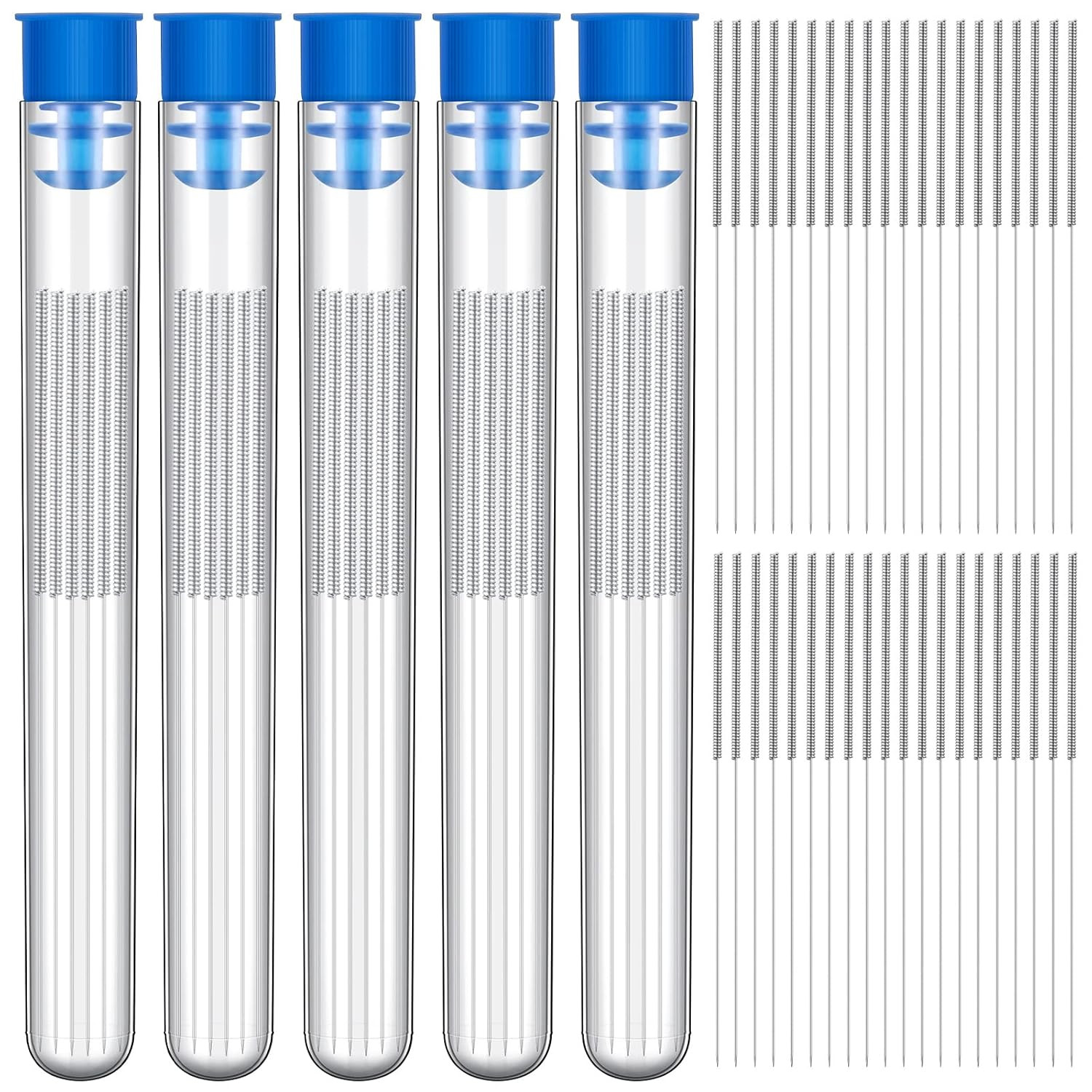 100 Pieces 3D Printer Nozzle Cleaning Kit 0.4 mm Needles Cleaner Stainless Steel