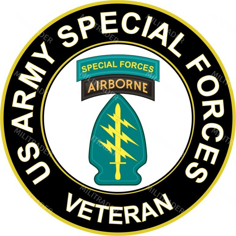 US Army Special Forces Veteran Self-adhesive Vinyl Decal/Sticker