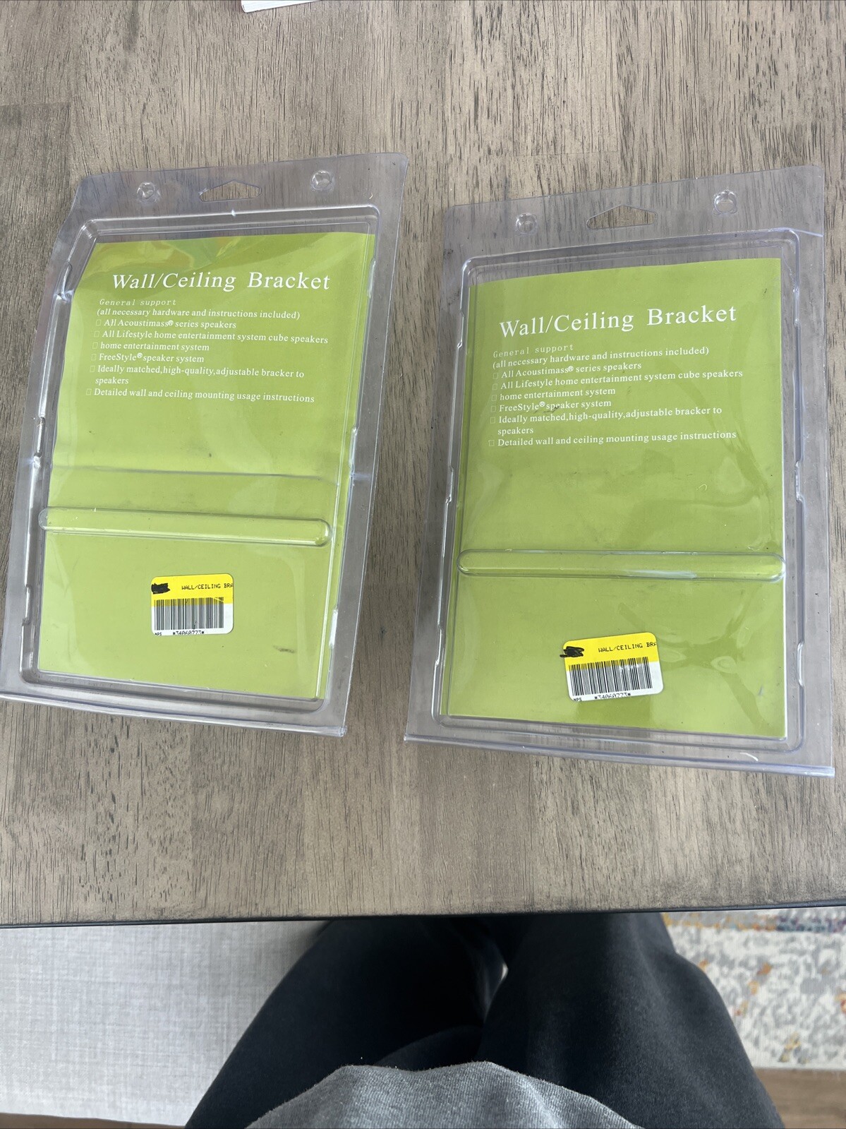 2 Pack Wall Or Ceiling Speaker Mounting Bracket Black